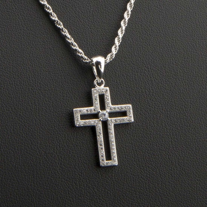 Ciondolo 3D In Argento Sterling 925 – Gesù Croce DOG TAG - Foto 5